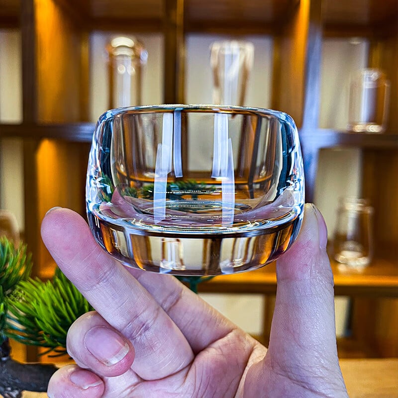 Handmade Natural Quartz Crystal Transparent Cup(10.8oz/320ml)
