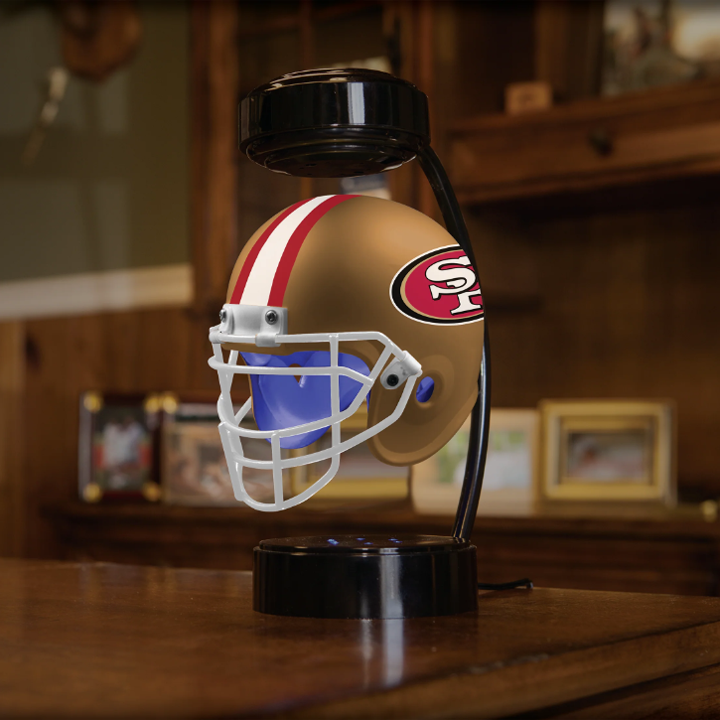commsmarket-NFL Rotating Levitating Hover Helmet With LED Lighting & Hover Football With Bluetooth Speaker