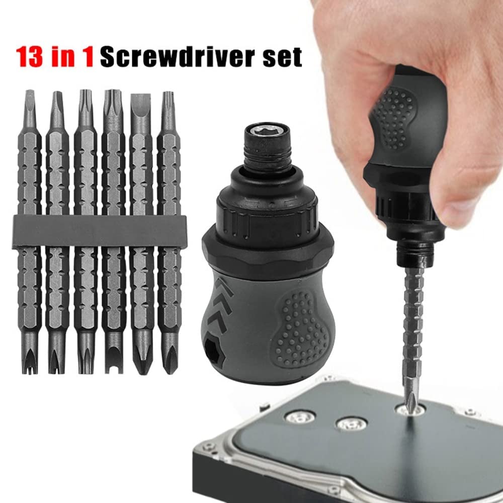 commsmarket-13 In 1 Mini Ratcheting Screwdriver Kit