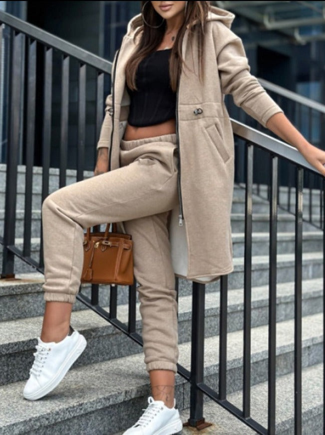 commsmarket-Two-piece set consisting of a plain coat and trousers