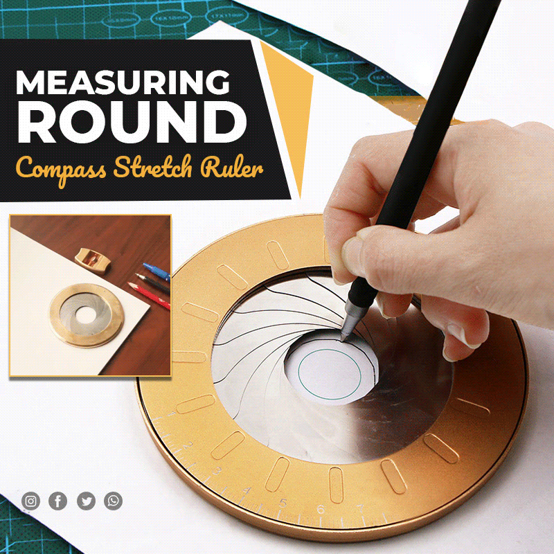 commsmarket-Measuring Round Compass Stretch Ruler