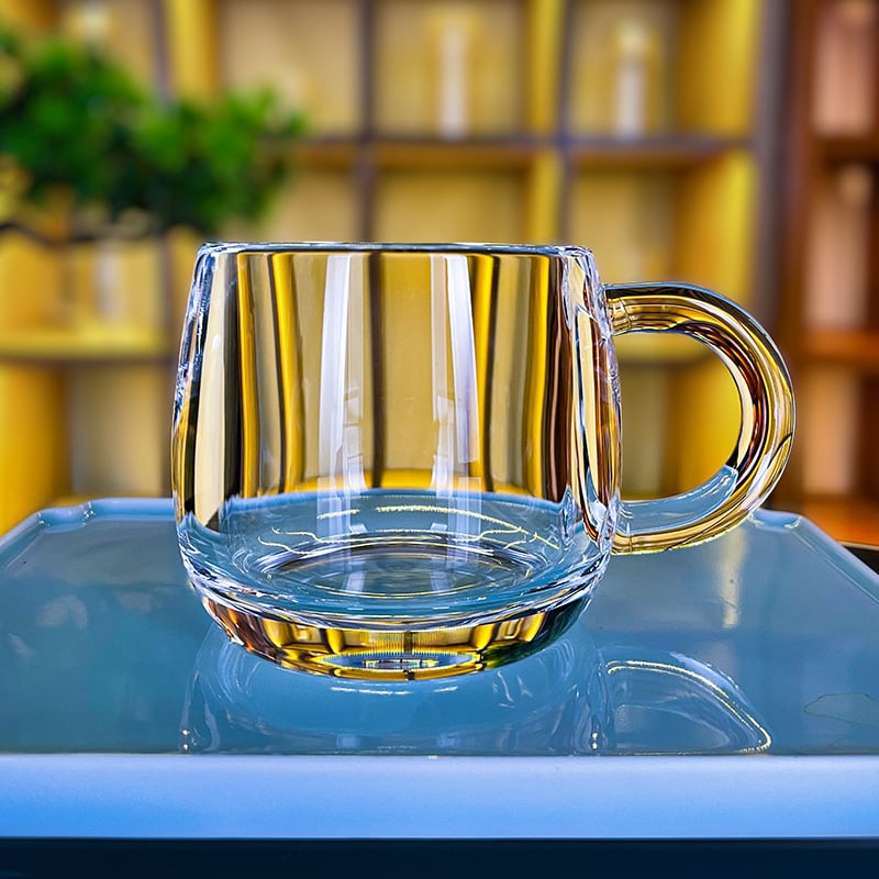 Handmade Natural Quartz Crystal Transparent Cup(10.8oz/320ml)