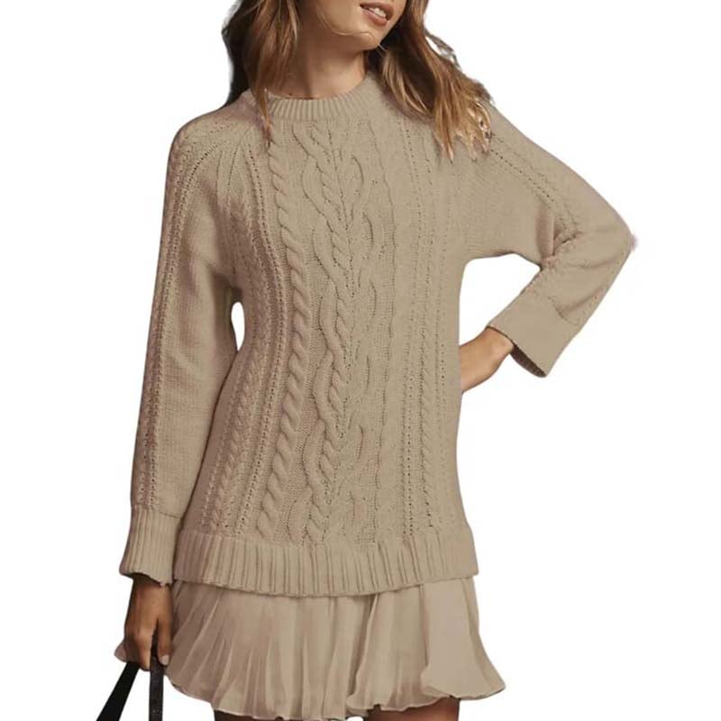 Women's Cable-Knit Mini Sweater Dress