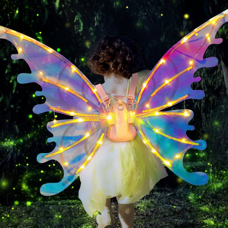 🦋🧚♀Electric Butterfly Elf Wings with Glowing Lights
