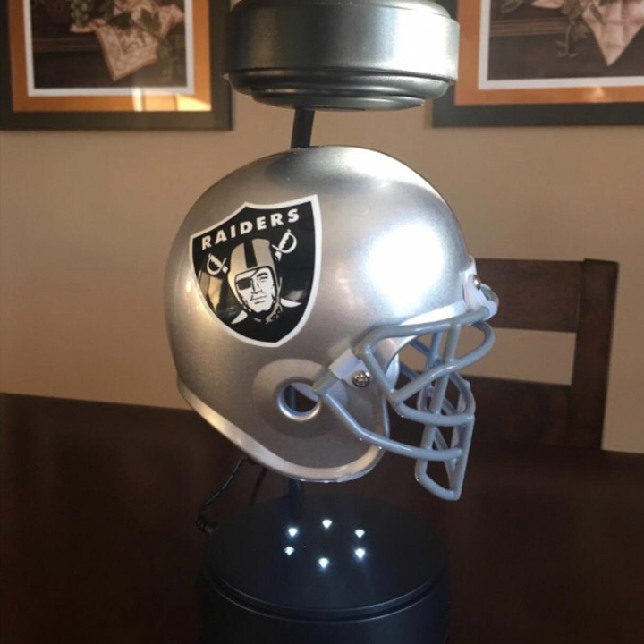 commsmarket-NFL Rotating Levitating Hover Helmet With LED Lighting & Hover Football With Bluetooth Speaker