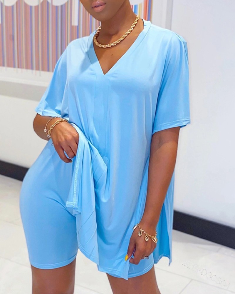 commsmarket- Promotion🔥49% OFF💃💃2024 V-Neck Dress & Shorts Set🔥