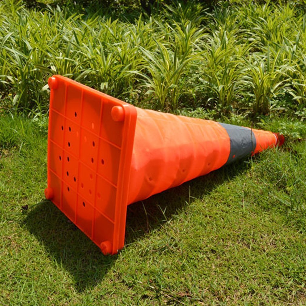 commsmarket-Foldable Traffic Reflective Safety Cone with LED Lights