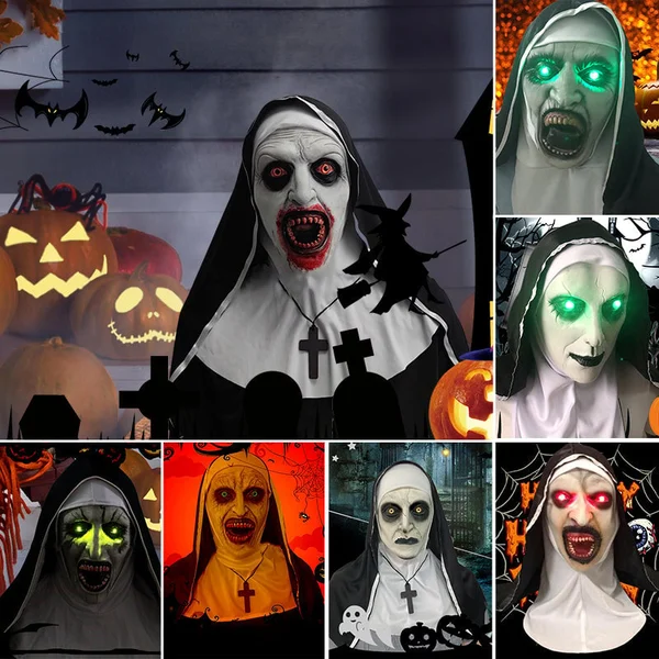 commsmarket-👻49%OFF🎃 Halloween Nun Scary Mask