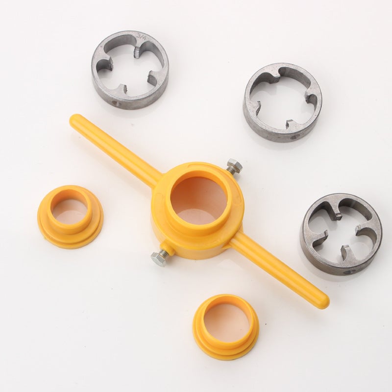 commsmarket-6-Piece Set Of Water Pipe Die Plastic Pipe Die Tap Wrench Set