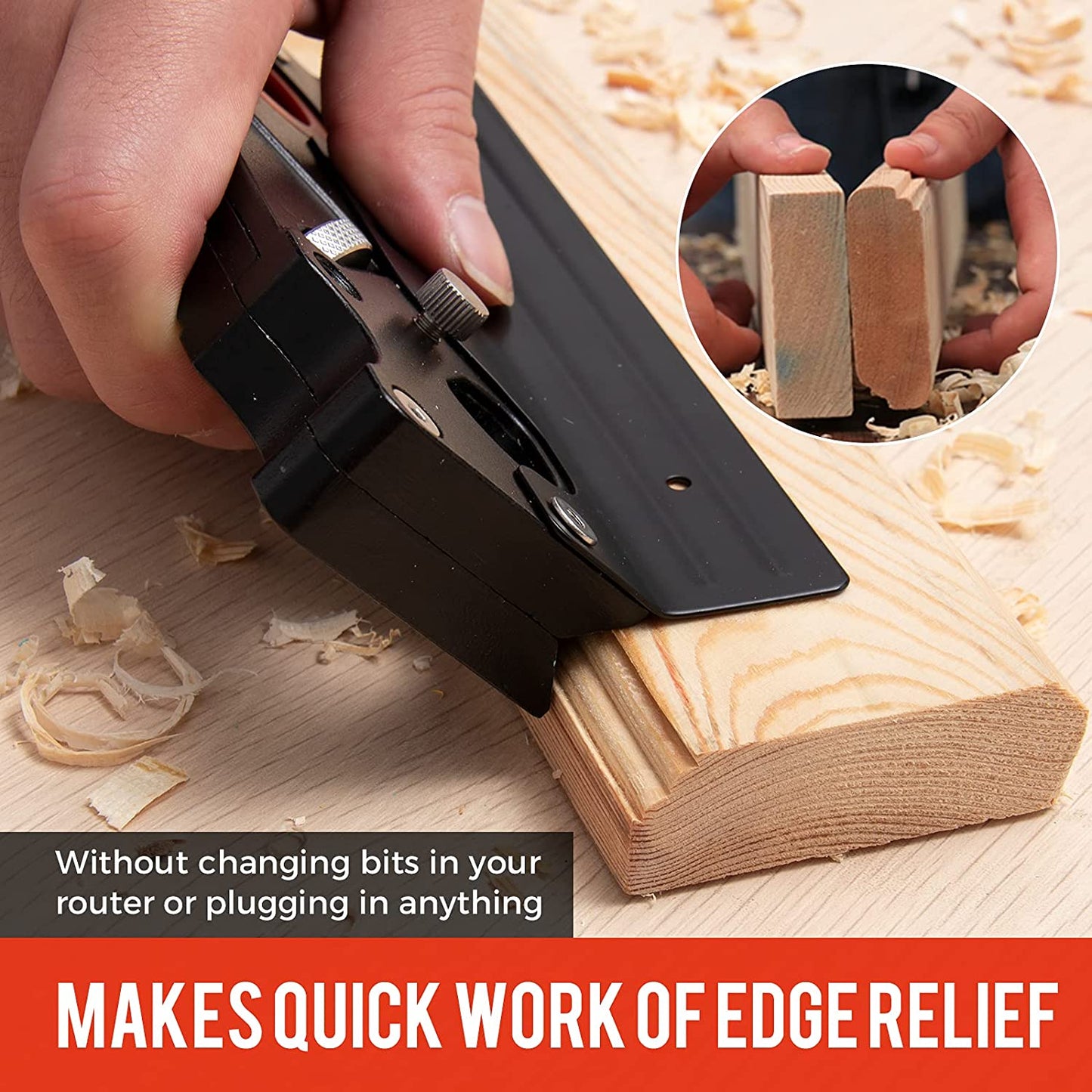 commsmarket-Chamfer Plane - Woodworking Edge Corner Flattening Tool
