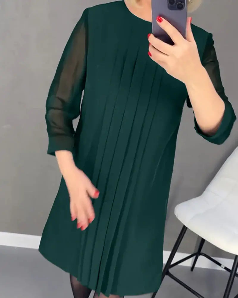 commsmarket-New Straight Medium Sleeve Dress