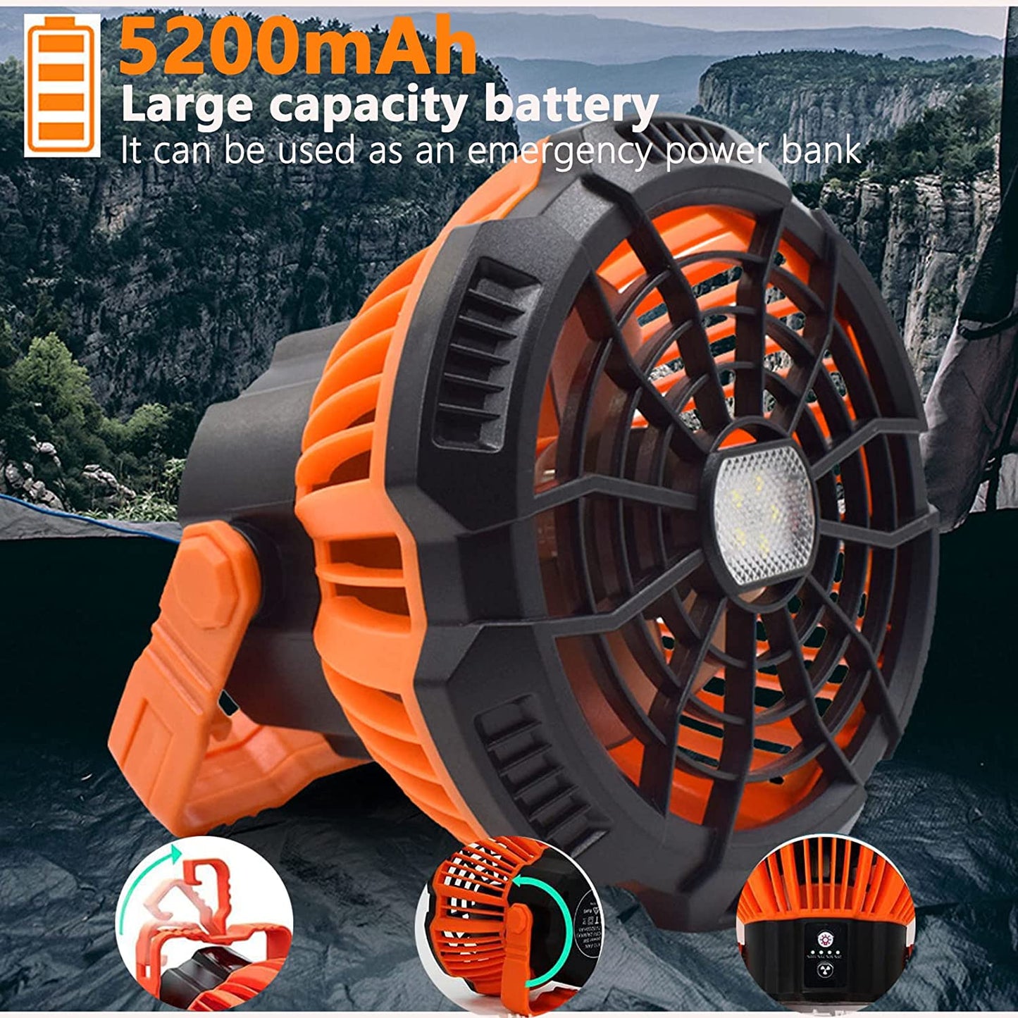 commsmarket-š„49% OFFš„Portable Camping Fan with LED Lanternš„BUY 2 Free Shipping