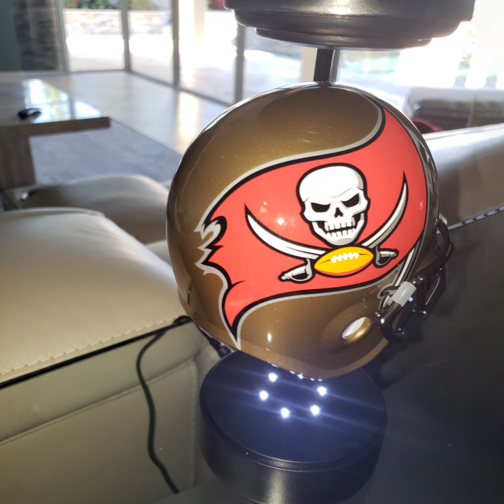 commsmarket-NFL Rotating Levitating Hover Helmet With LED Lighting & Hover Football With Bluetooth Speaker