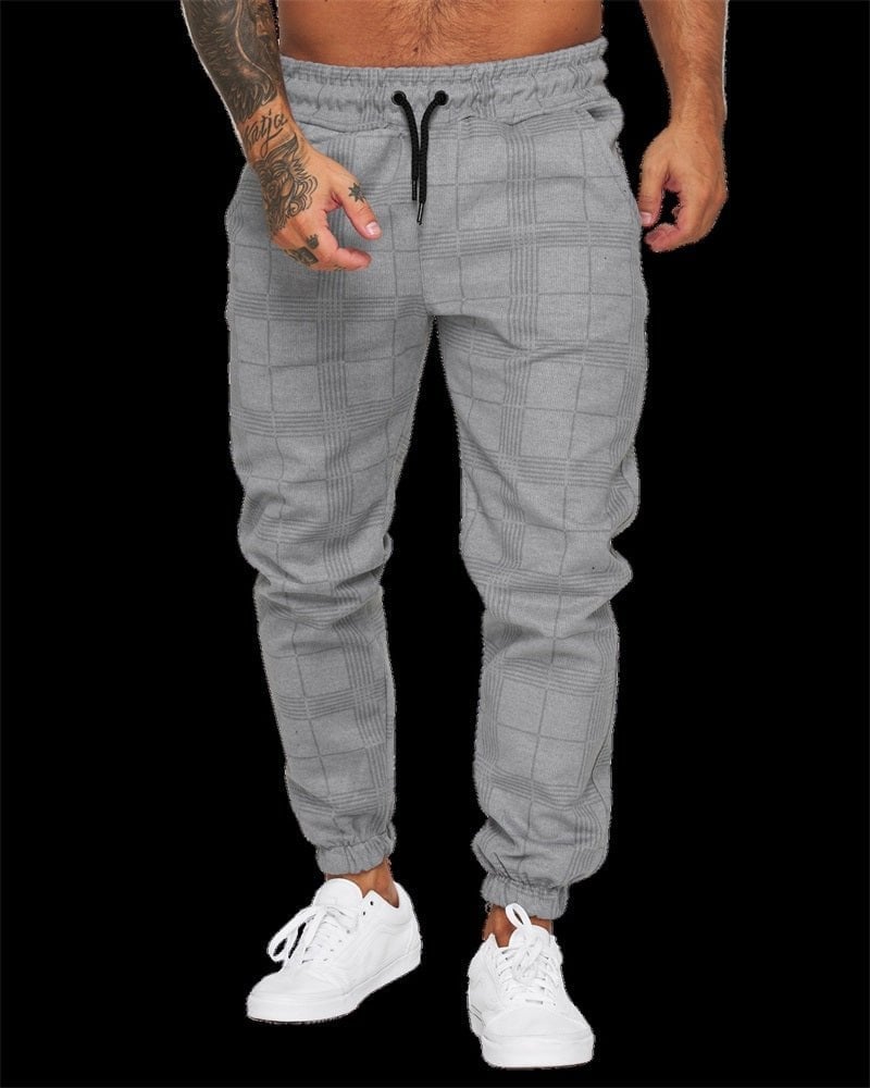 commsmarket-Men's Plaid Casual Pants