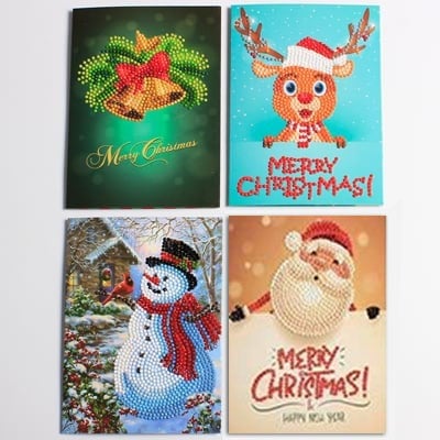 🎅5D Diamond Painting Christmas Cards New Arrival (8 Pack)