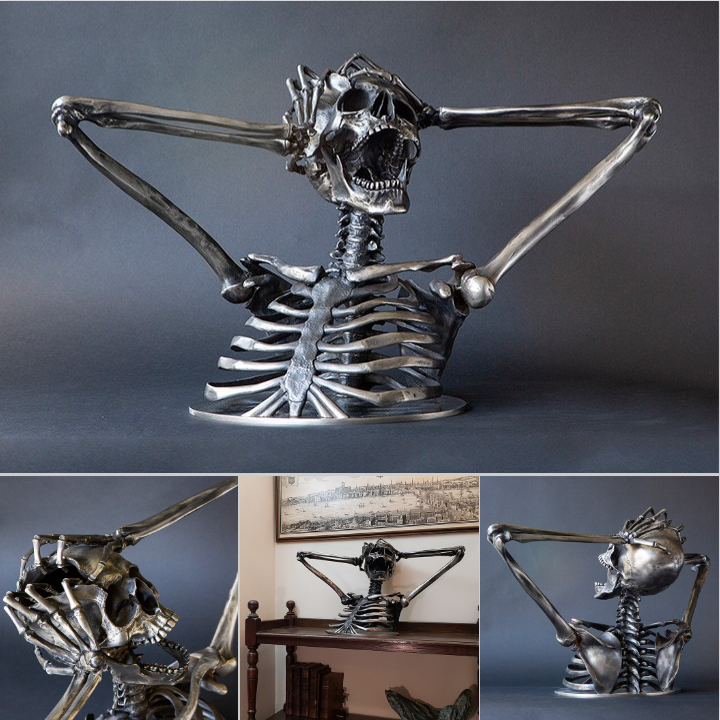 commsmarket-Break the Rules Madness Skeleton Bust Sculpture