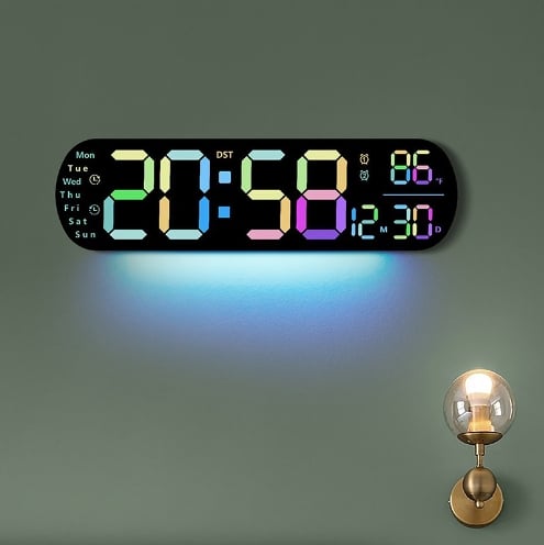🔥Upgraded Digital Wall Clock Large Display