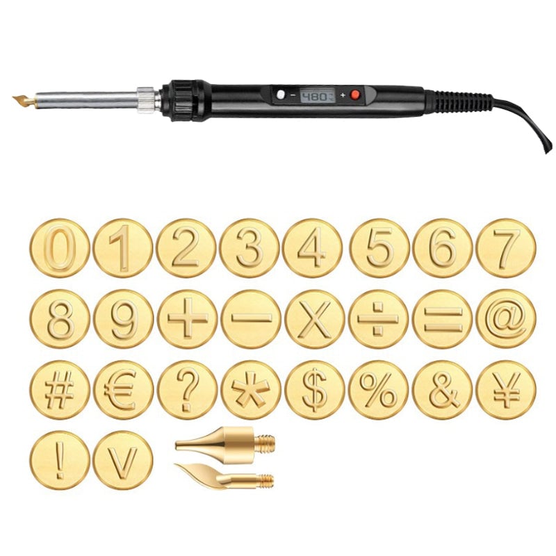 commsmarket-🎁26 Letters Copper Mold —DIY Wood Burning/Carving Set