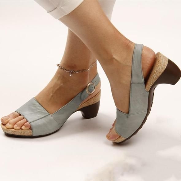 commsmarket-Comfortable Elegant Low Chunky Heel Shoes