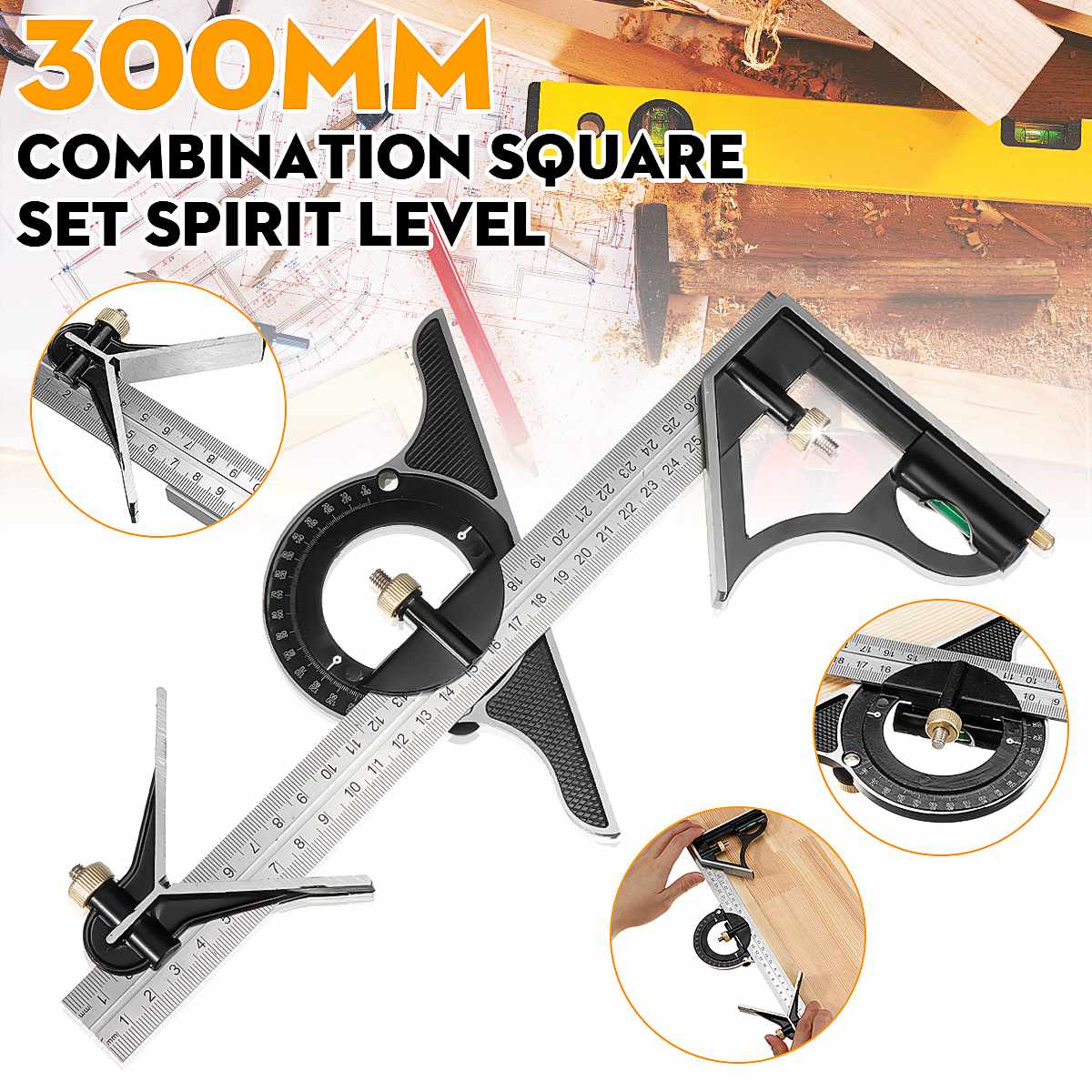 commsmarket-Multifunctional Combination of Movable Angle Ruler Set