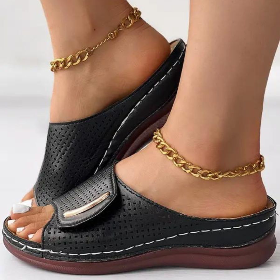 commsmarket-π₯ 60% OFF β Peep Toe Hollow Out Orthopedic Slippers