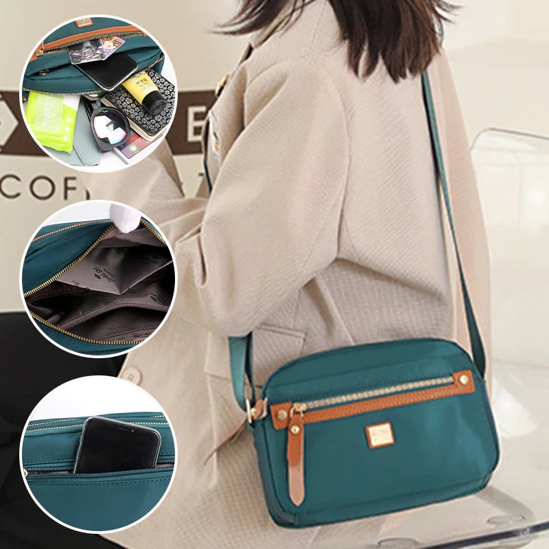 Solid Color Casual Travel Nylon Shoulder Bag