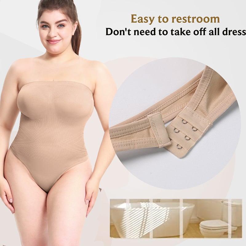 commsmarket-Bodysuit Shapewear with Removable Strap
