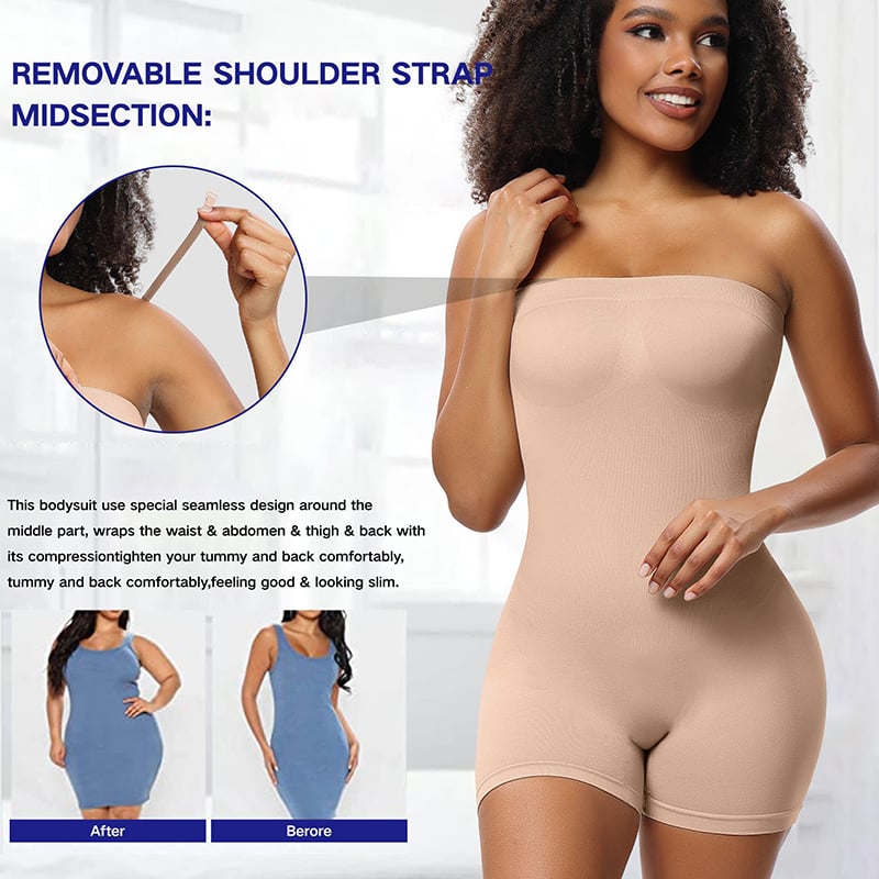 commsmarket-Bodysuit Shapewear with Removable Strap