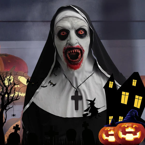 commsmarket-👻49%OFF🎃 Halloween Nun Scary Mask