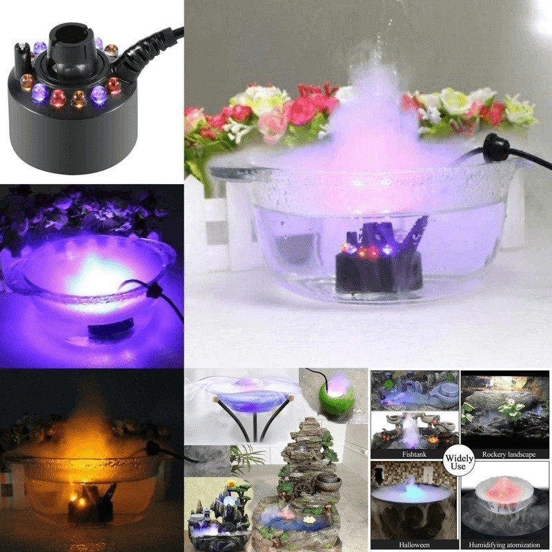 commsmarket-🎃12 LED light Ultrasonic Mist Maker Fogger💥Buy 2 Get Extra 10% OFF +Free Shipping💥