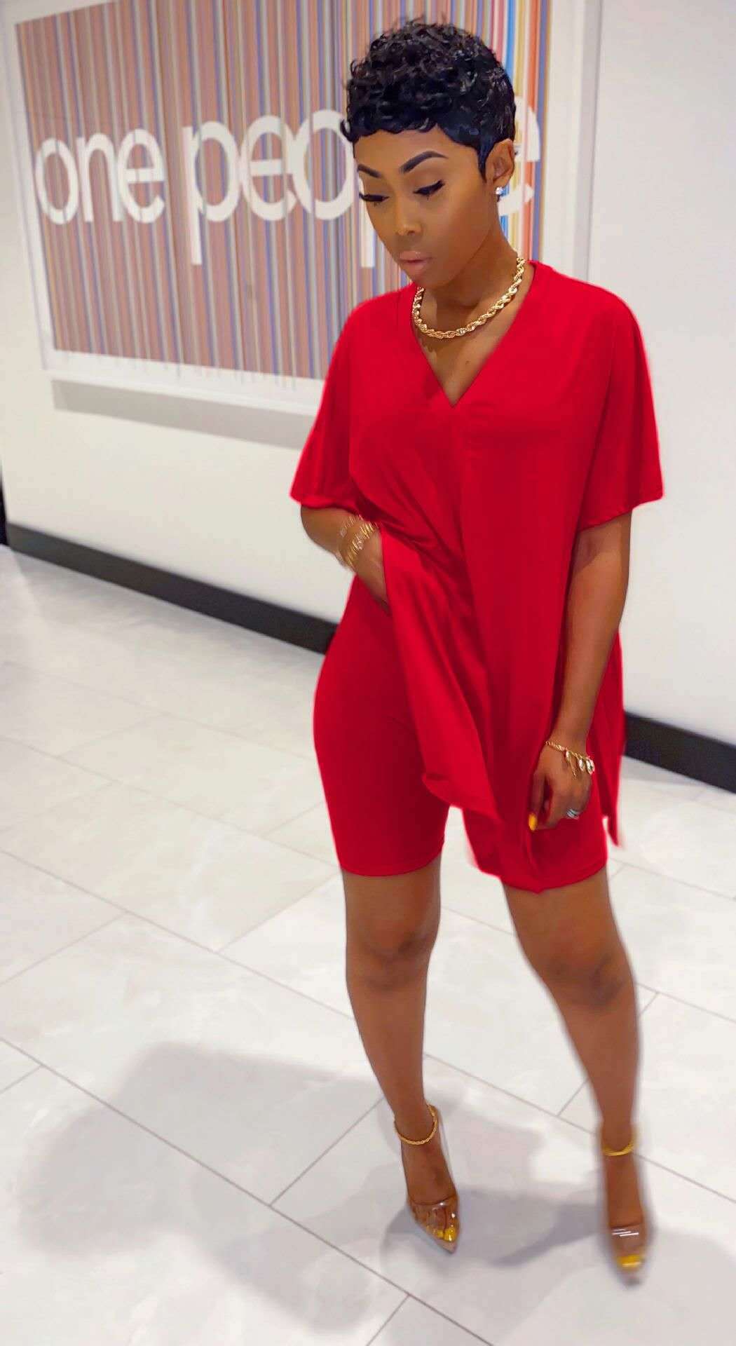 commsmarket- Promotion🔥49% OFF💃💃2024 V-Neck Dress & Shorts Set🔥