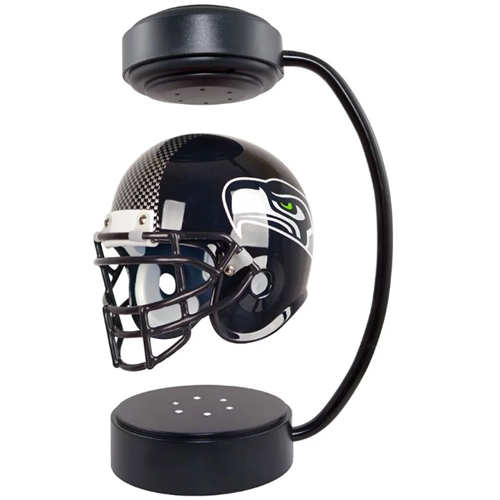 commsmarket-NFL Rotating Levitating Hover Helmet With LED Lighting & Hover Football With Bluetooth Speaker