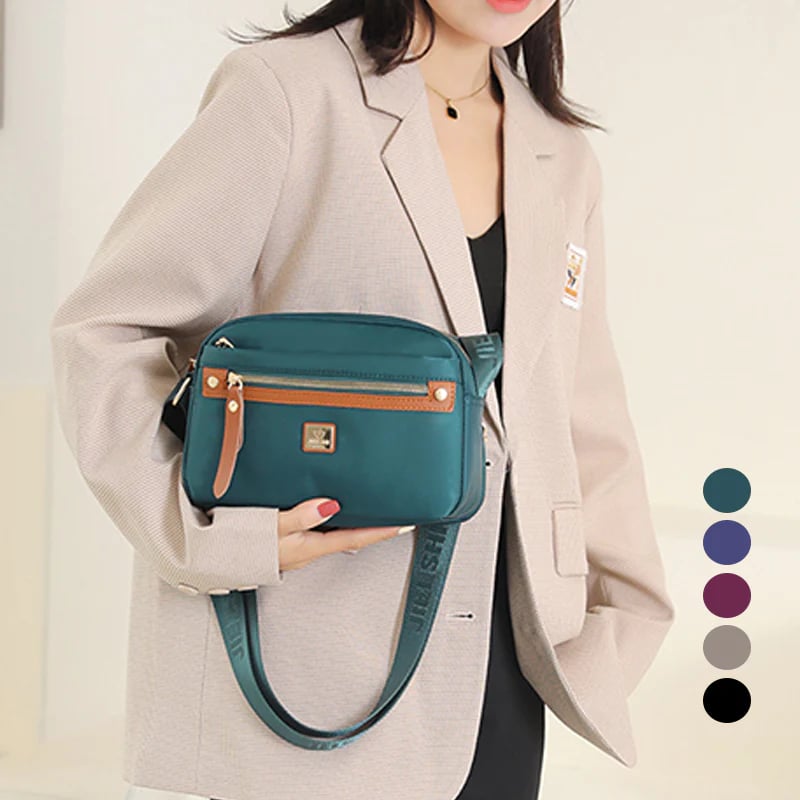 Solid Color Casual Travel Nylon Shoulder Bag