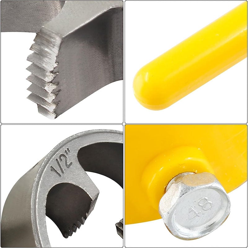 commsmarket-6-Piece Set Of Water Pipe Die Plastic Pipe Die Tap Wrench Set