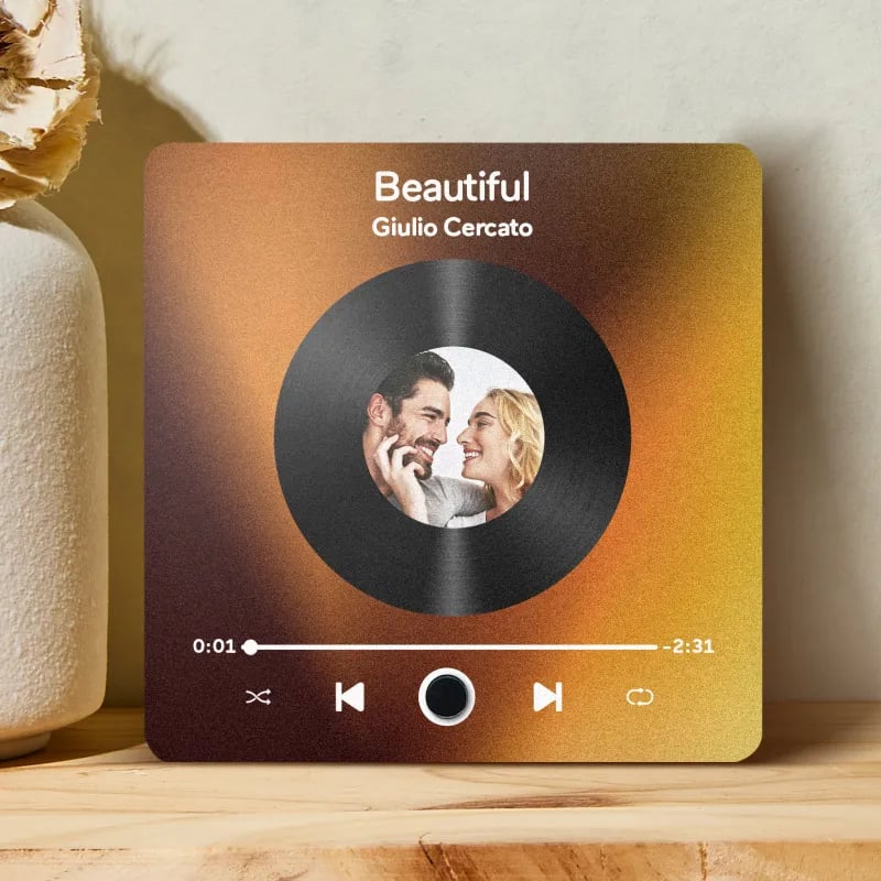Custom Music Album Fridge Magnet After purchasing, send photos to this email (support@commsmarket.com)