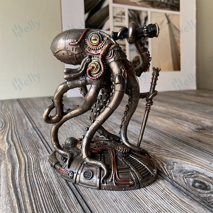 commsmarket-Steampunk Seabed Hiker Octopus Statue Decor