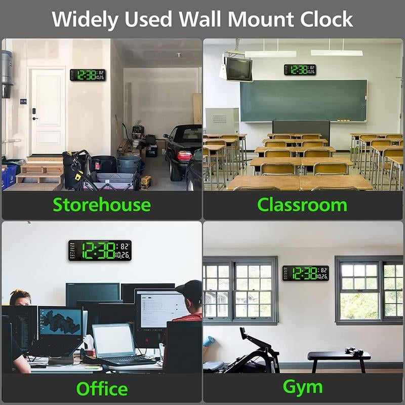 🔥Upgraded Digital Wall Clock Large Display
