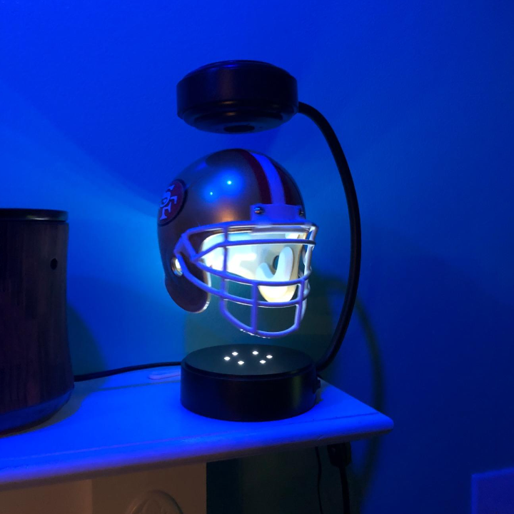 commsmarket-NFL Rotating Levitating Hover Helmet With LED Lighting & Hover Football With Bluetooth Speaker