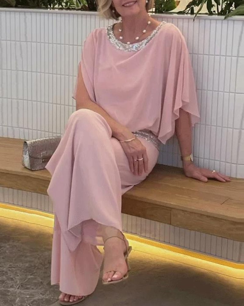 commsmarket-🔥Big Sales - 49%💃 Sequined Colorblock Elegant Two-piece Set