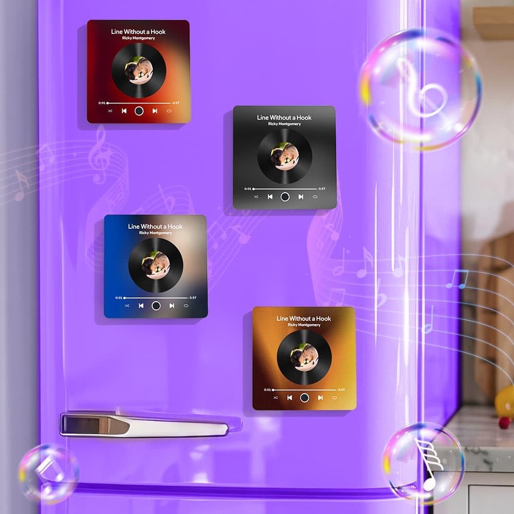 Custom Music Album Fridge Magnet After purchasing, send photos to this email (support@commsmarket.com)