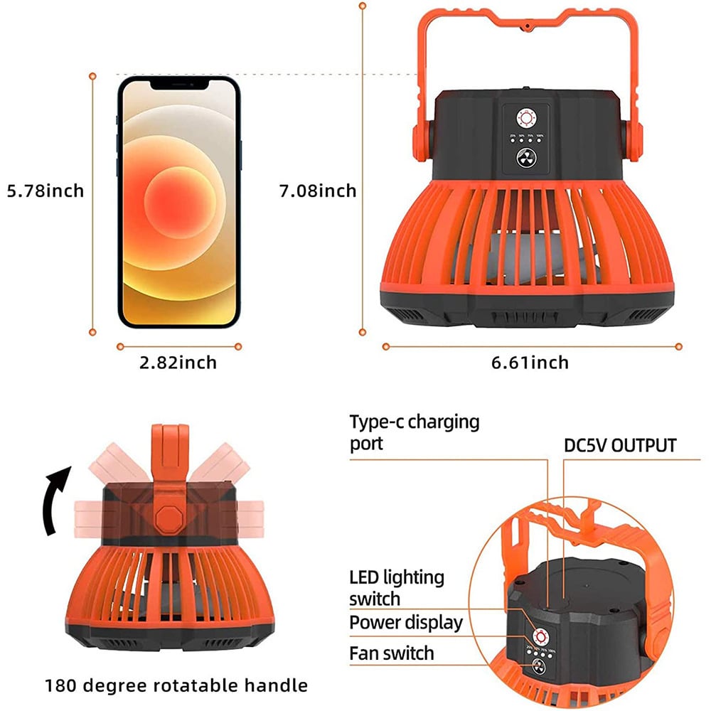 commsmarket-š„49% OFFš„Portable Camping Fan with LED Lanternš„BUY 2 Free Shipping