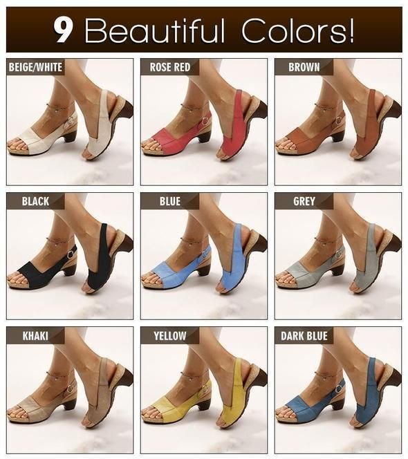 commsmarket-Comfortable Elegant Low Chunky Heel Shoes