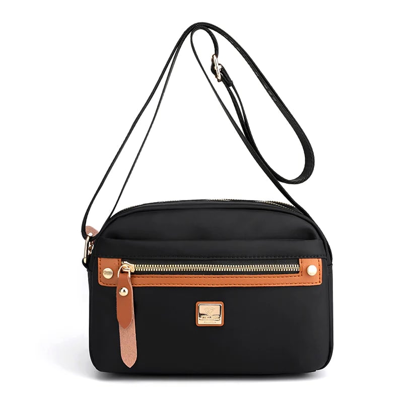 Solid Color Casual Travel Nylon Shoulder Bag