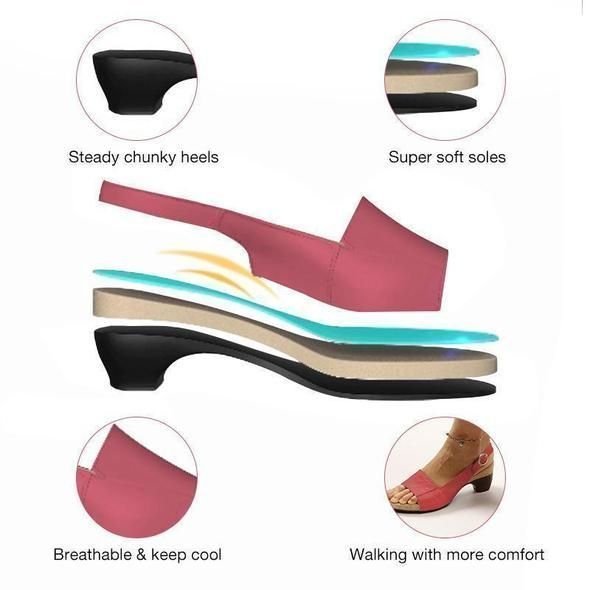 commsmarket-Comfortable Elegant Low Chunky Heel Shoes