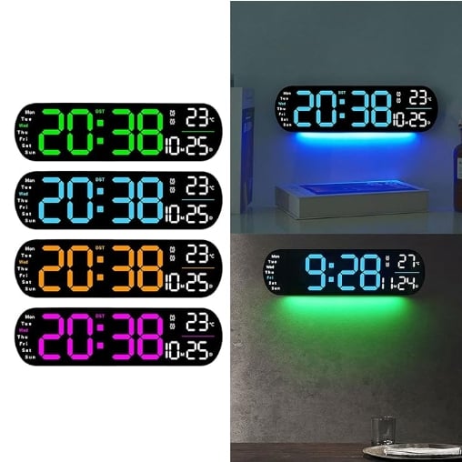 🔥Upgraded Digital Wall Clock Large Display