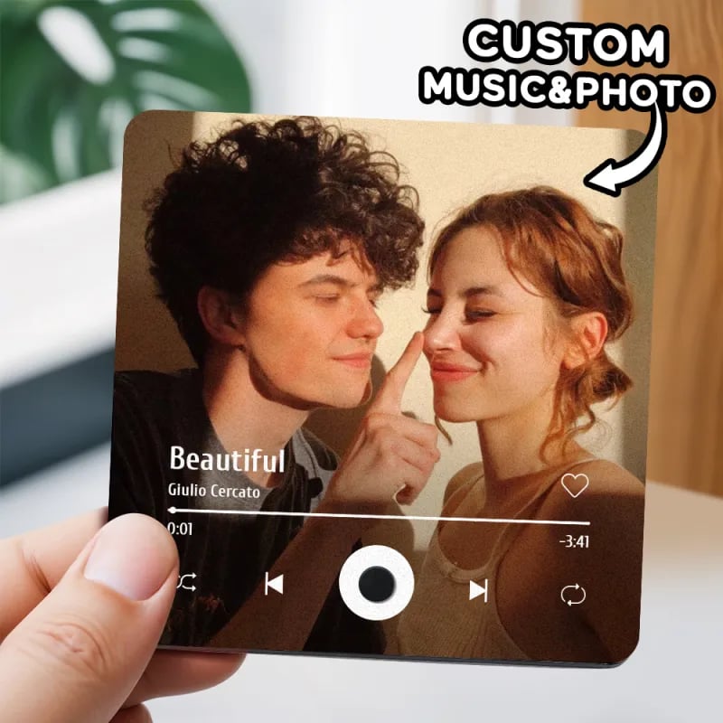Custom Music Album Fridge Magnet After purchasing, send photos to this email (support@commsmarket.com)