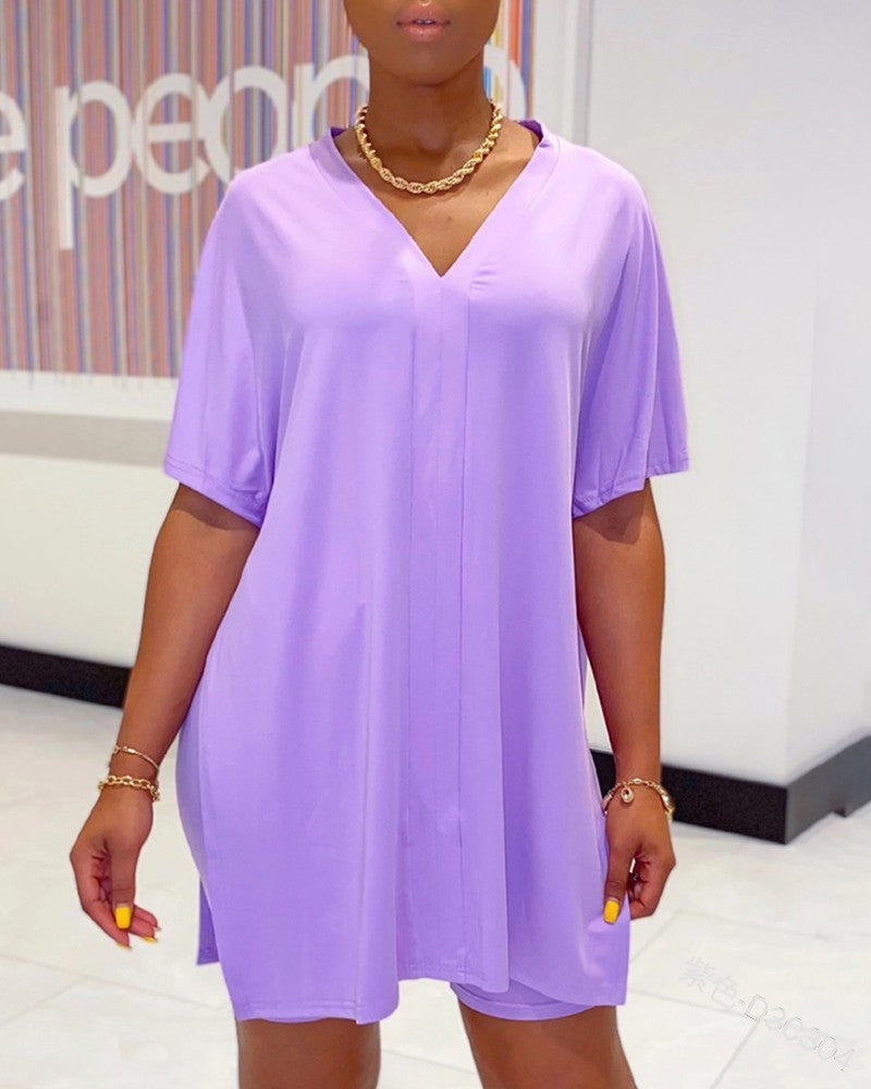 commsmarket- Promotion🔥49% OFF💃💃2024 V-Neck Dress & Shorts Set🔥