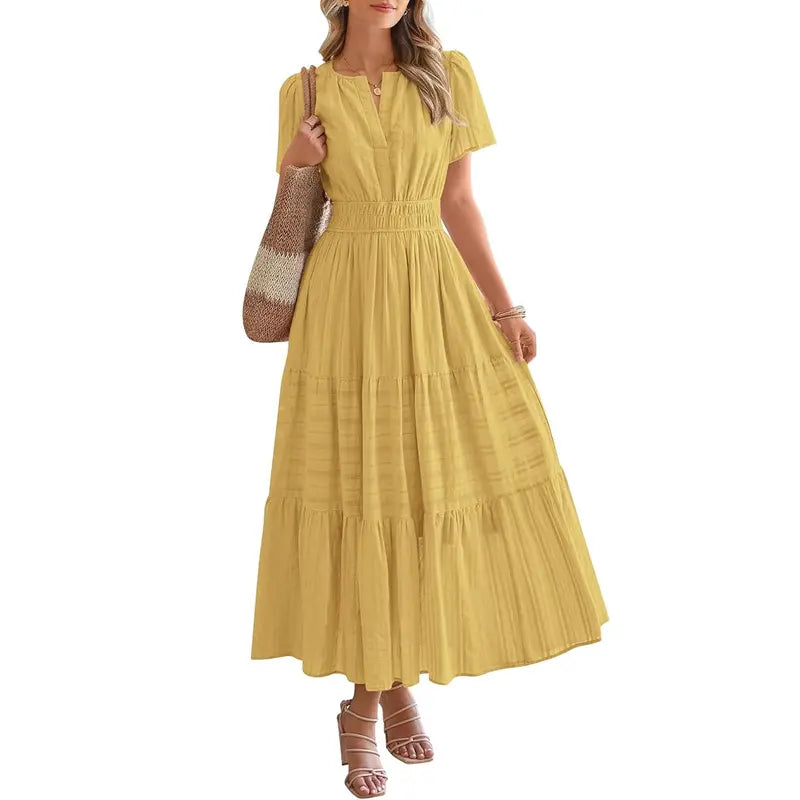 Pleated Maxi Dress