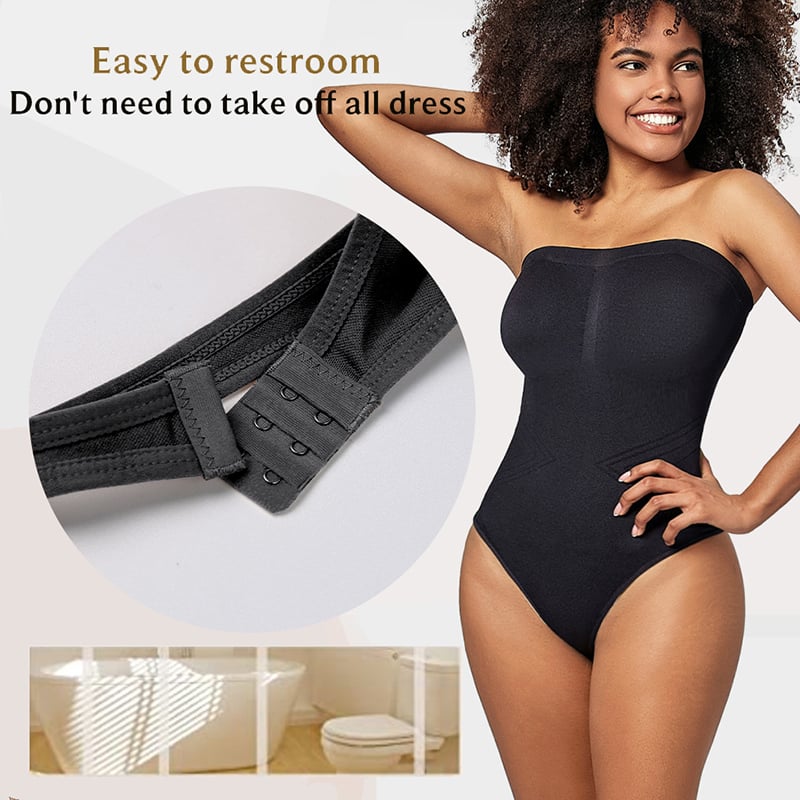 commsmarket-Bodysuit Shapewear with Removable Strap