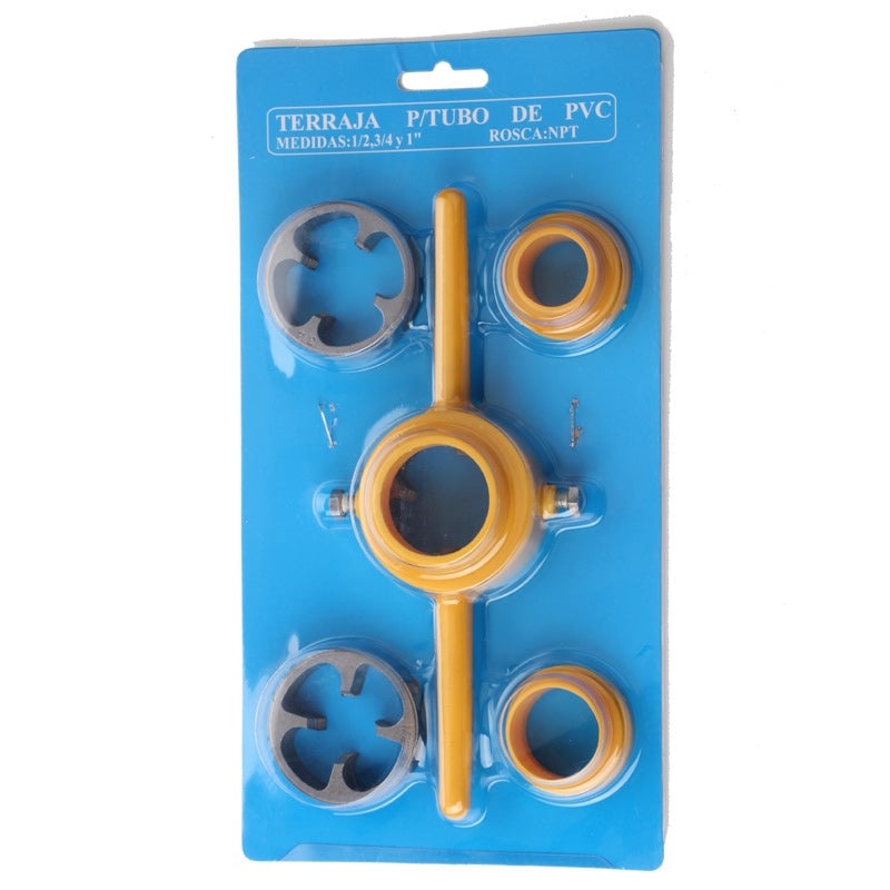 commsmarket-6-Piece Set Of Water Pipe Die Plastic Pipe Die Tap Wrench Set